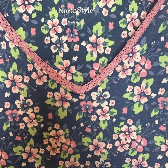 Lot Of 2 NorthStyle Peruvian Cotton Nightgowns Size Large retails $65 Each - Picture 5 of 16